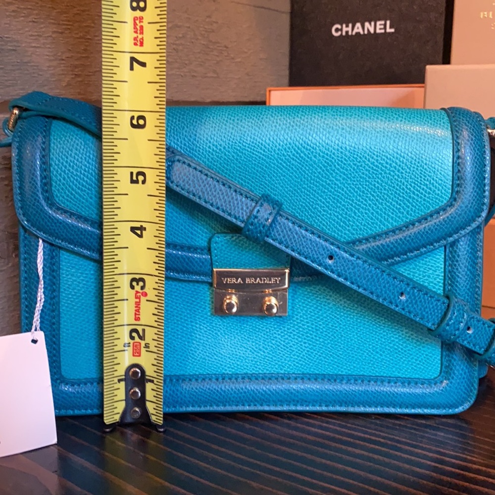 Vera Bradley Tess Crossbody in Teal Leather - Picture 3 of 17